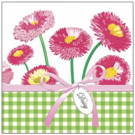 Салфетка 1-сл. 24*24   40л  Desna Design  Маргаритки на зеленом  /32 уп*кор/57584