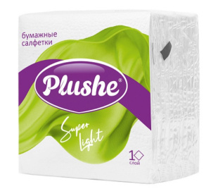 Салфетка 1-сл. 24х24   70  Super Light  белая ПП /20 пач*уп/18745