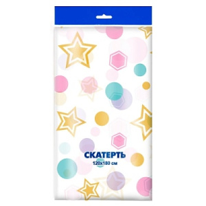 Скатерть полиэтил. 120*180 (35) Бумфети (Интерпак) /50