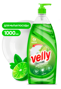 GraSS Velly Premium  1л. Моющее ср-во д/посуды лайм и мята /12*кор/125424/