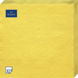 Салфетка 3-сл. 33*33  16л Bouquet   Барокко  желтый /12уп*кор/57220