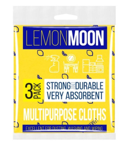 Салфетки для уборки Вискоза Lemon Moon с печатью /380*380/3шт*уп/28уп*кор/ L401
