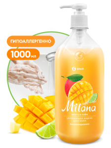 1000 мл. GraSS Мыло жидкое Манго и лайм с дозатором /6шт*кор/125418