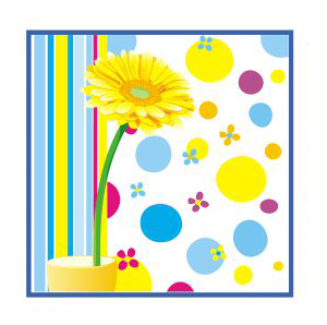 Салфетка 3-сл. 33*33  20л Art Bouquet Джинс /12пач*кор/37370